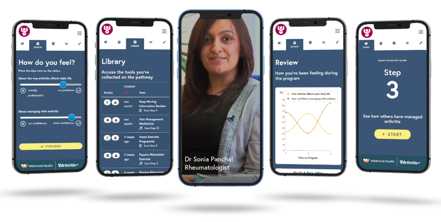 Pathway through Arthritis App Display